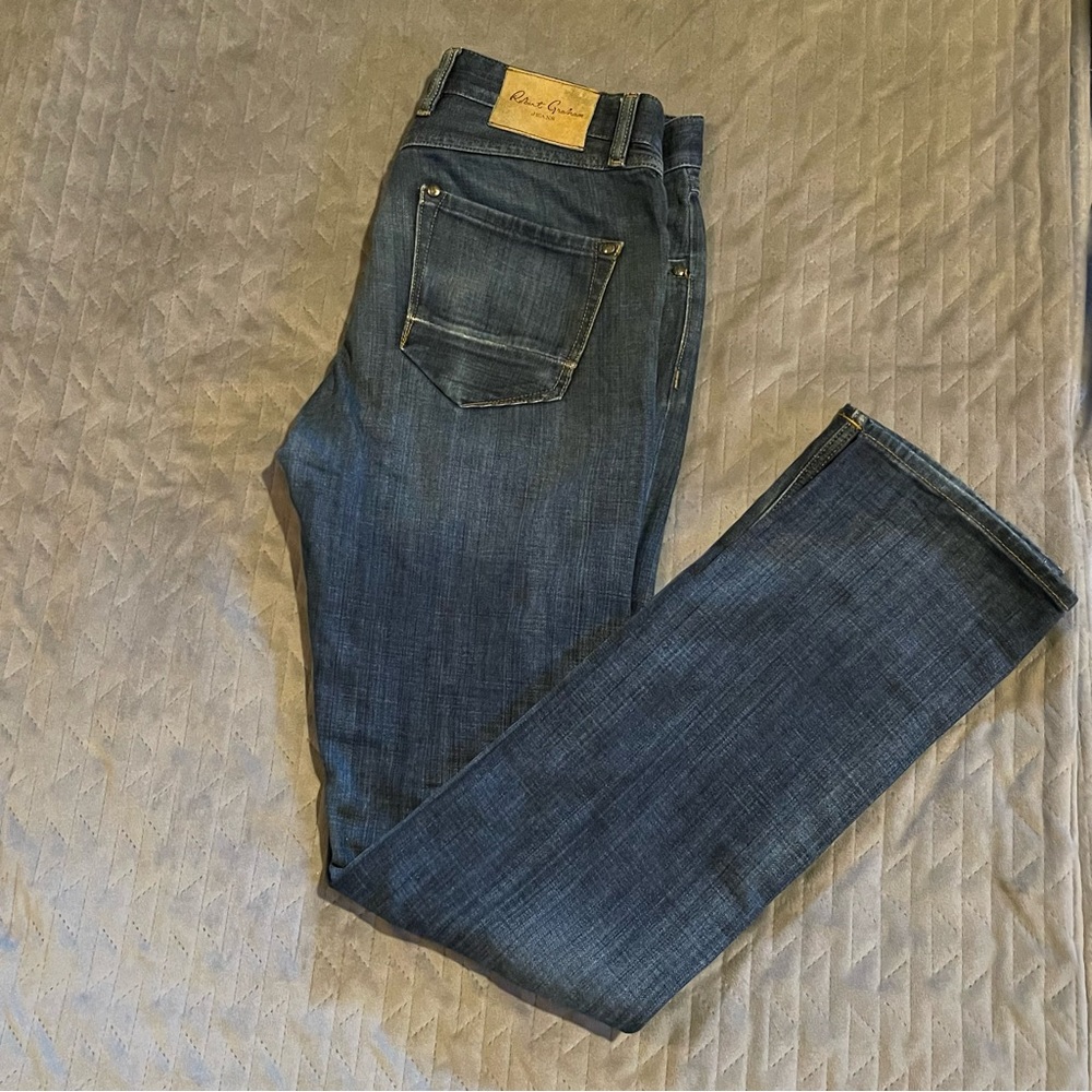 Robert Graham‎ Slim Jim jeans mens size 32x33 pre-owned condition blue